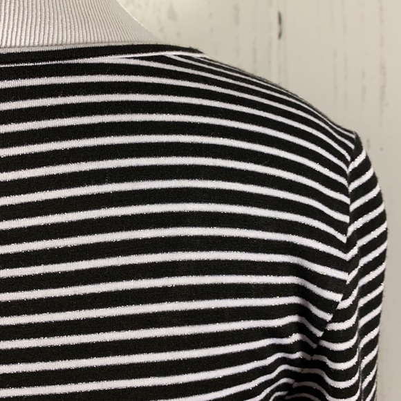 Cache NWOT Crystal Embellished Striped Top With Ruched Sides - Picture 8 of 16